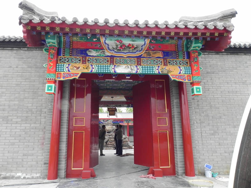 河北香河大六王生态园垂花门及院内彩画工程